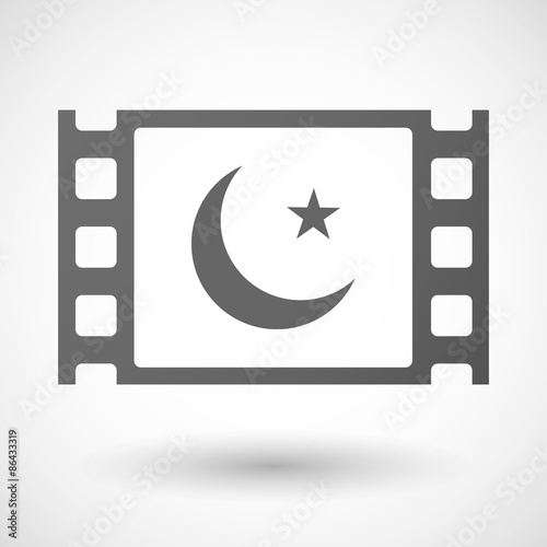 35mm film frame with an islam sign