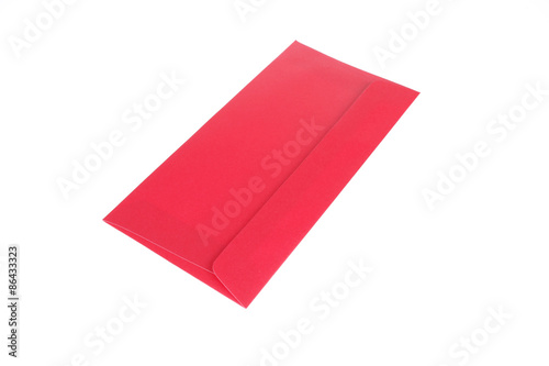 red envelope isolated on white background for gift