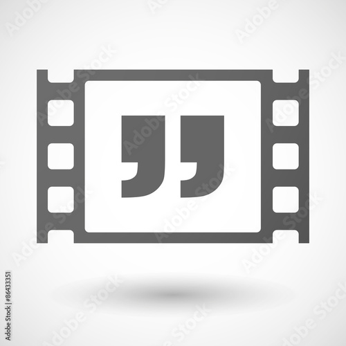 35mm film frame with a quotes