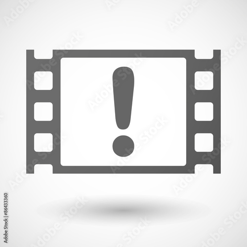 35mm film frame with an admiration sign
