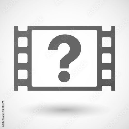 35mm film frame with a question sign