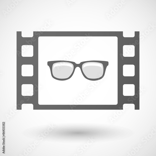 35mm film frame with a glasses