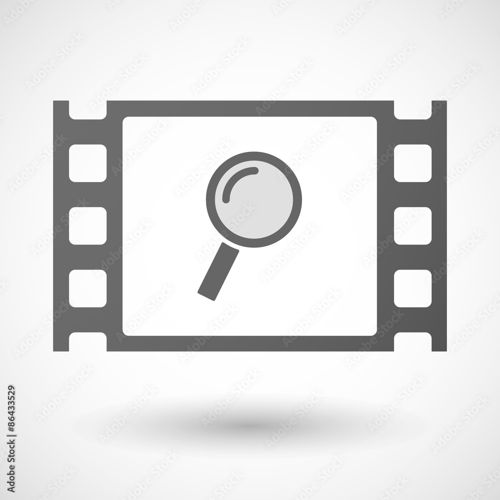 35mm film frame with a magnifier