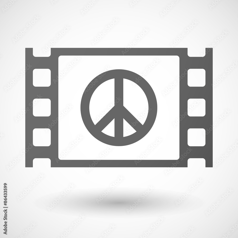 35mm film frame with a peace sign 35mm film frame with a peace sign