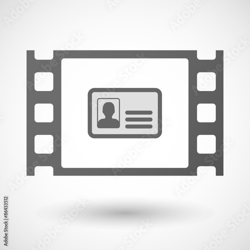 35mm film frame with an id card