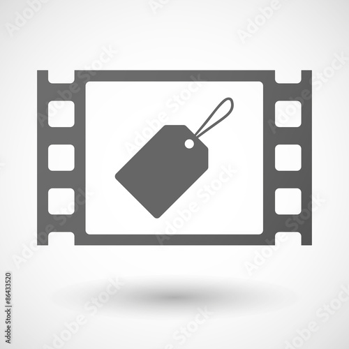 35mm film frame with a label