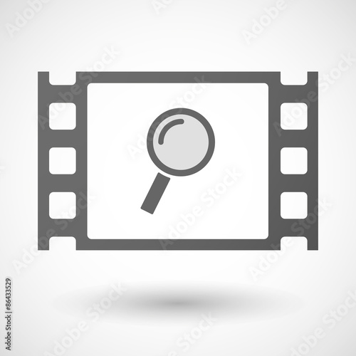 35mm film frame with a magnifier