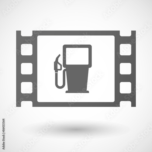 35mm film frame with a gas station