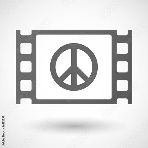 35mm film frame with a peace sign