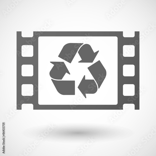 35mm film frame with a recycle sign