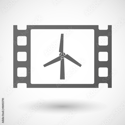 35mm film frame with a wind generator