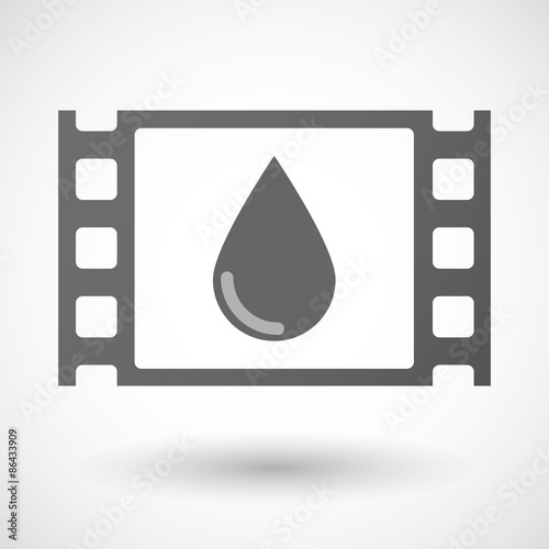 35mm film frame with a blood drop