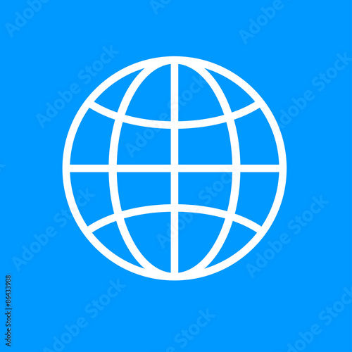 World Globe Icon, pictogram icon photo