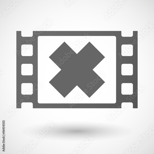 35mm film frame with an irritating substance sign