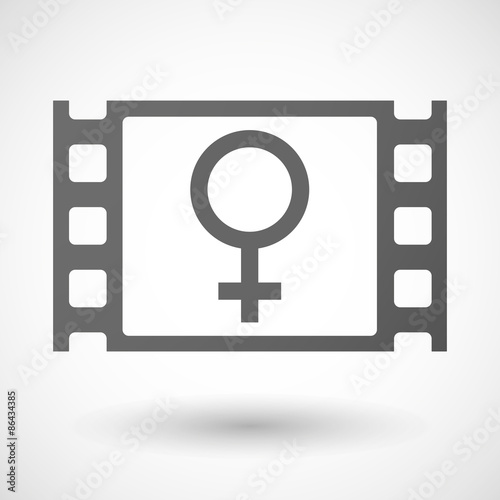 35mm film frame with a female sign