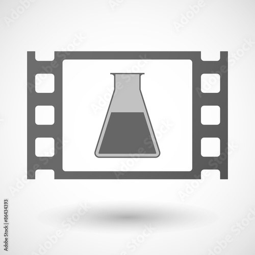 35mm film frame with a chemical test tube