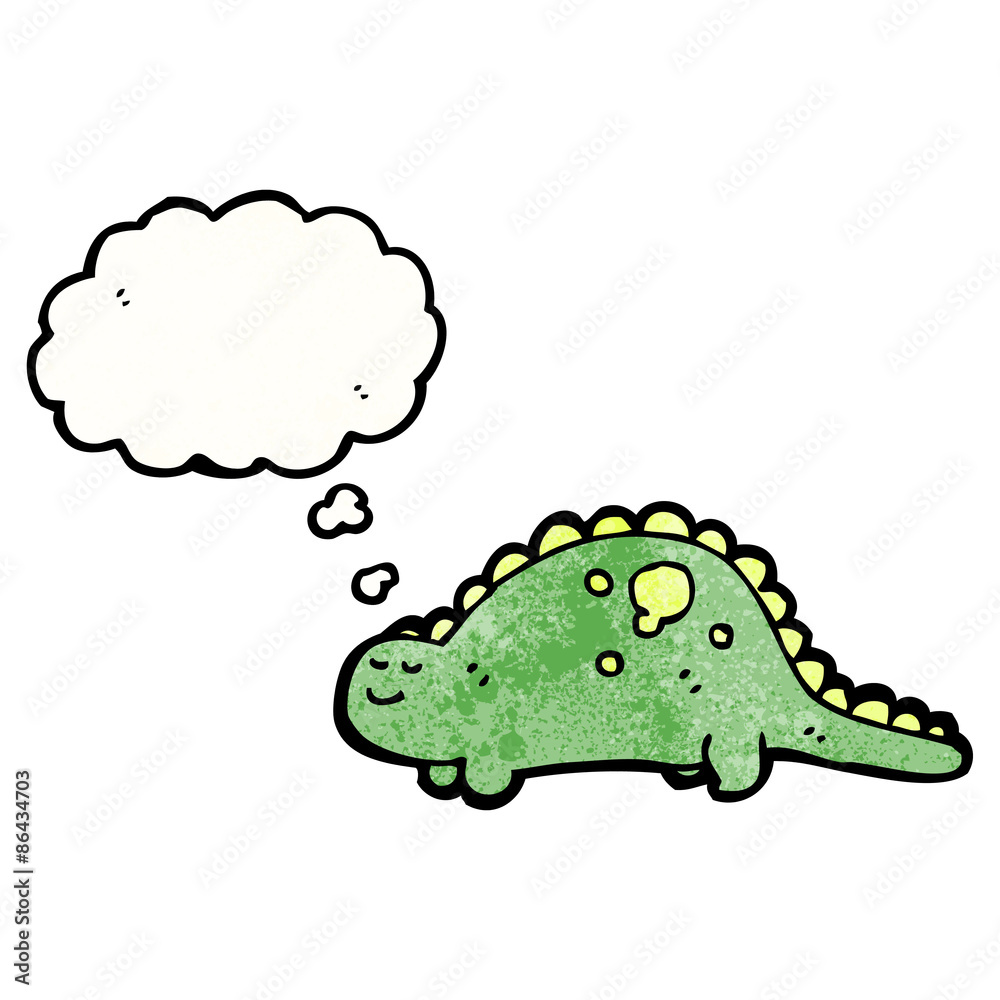 friendly dinosaur with thought bubble friendly dinosaur with thought bubble