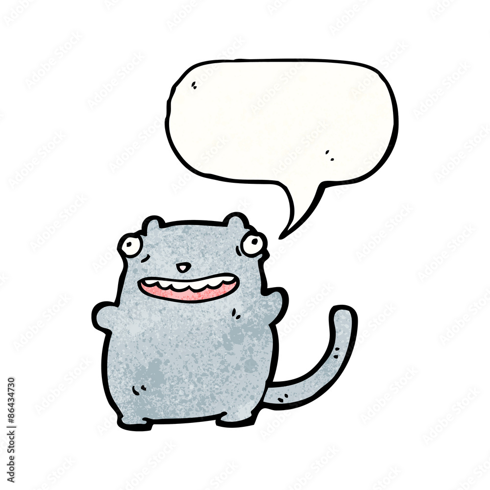 cartoon cat with speech bubble cartoon cat with speech bubble