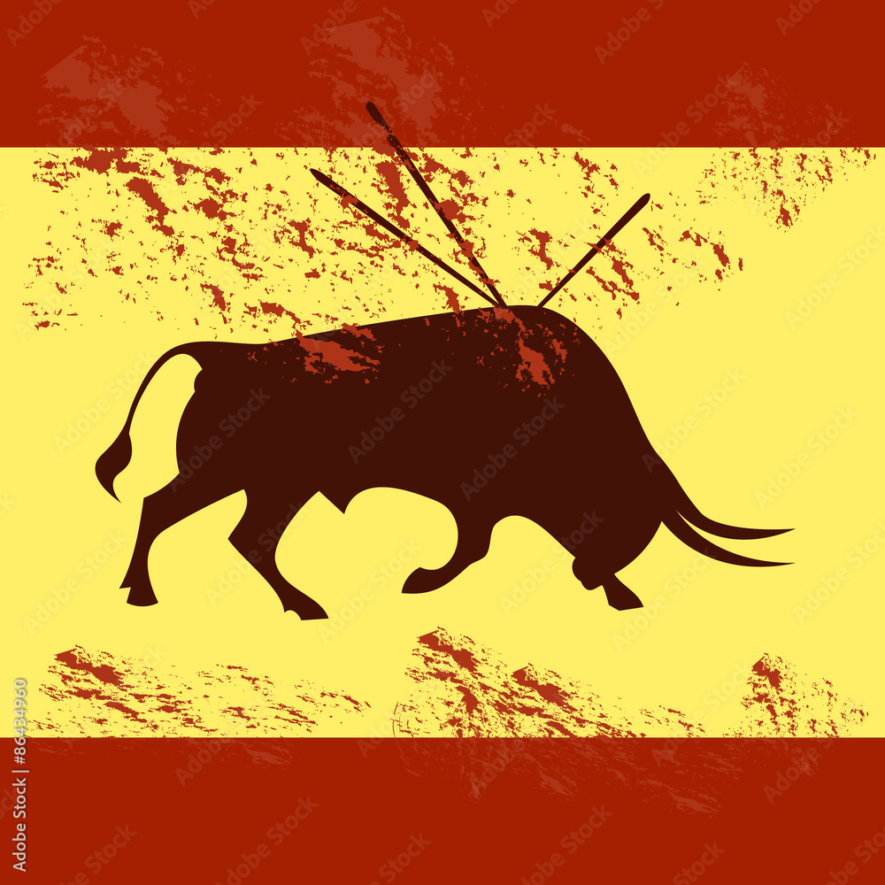 Bull fighting, cruelty to animals Stock Vector | Adobe Stock