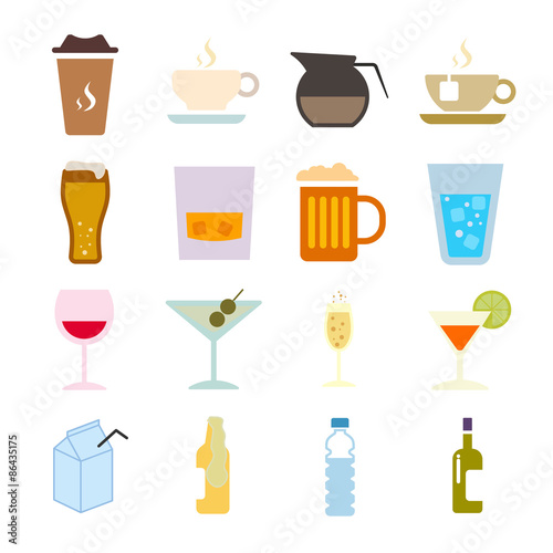 Drink Color Icon Set