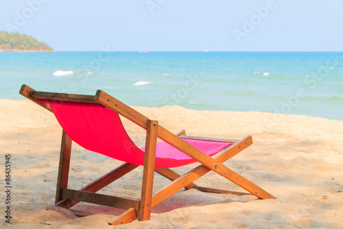 chair on the beautiful beach