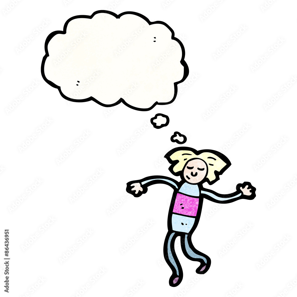 cartoon doll with thought bubble cartoon doll with thought bubble