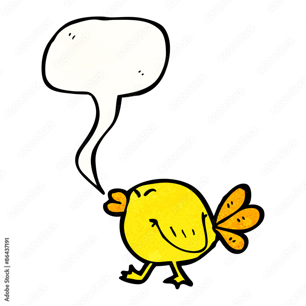 funny bird with speech bubble cartoon funny bird with speech bubble cartoon