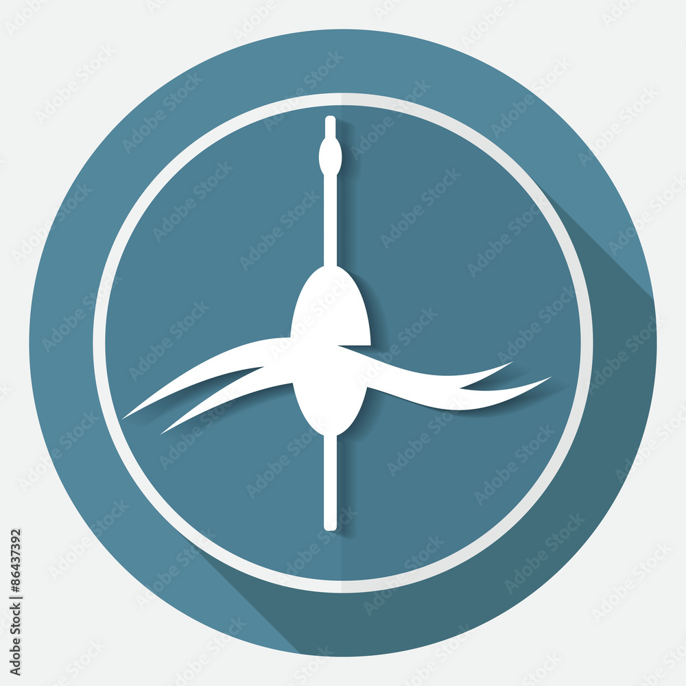 float icon on white circle with a long shadow float icon on white circle with a long shadow