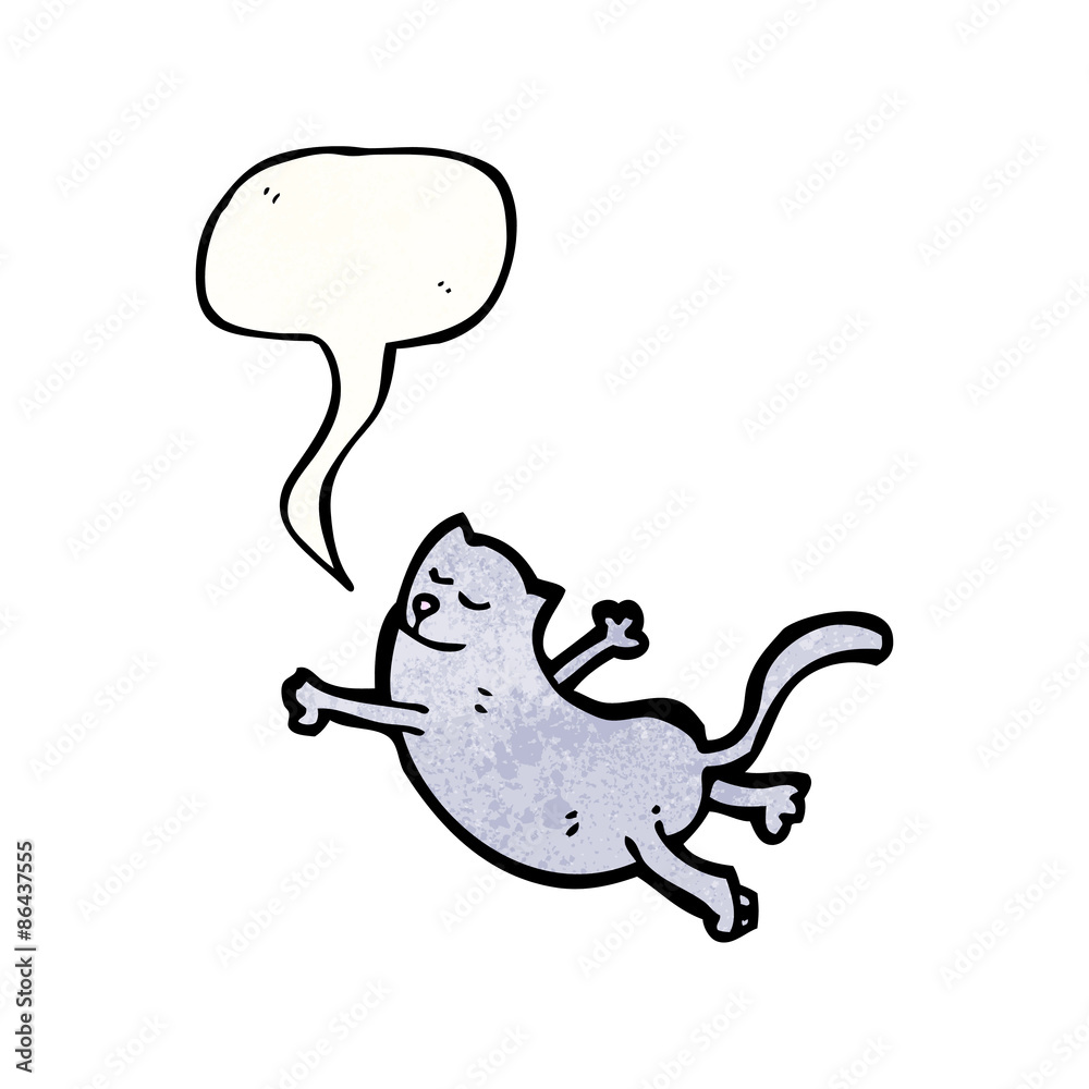 cartoon cat with speech bubble cartoon cat with speech bubble