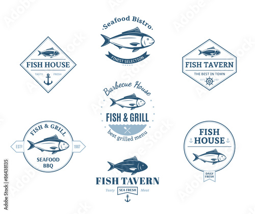 Fish Logos, Labels and Design Elements