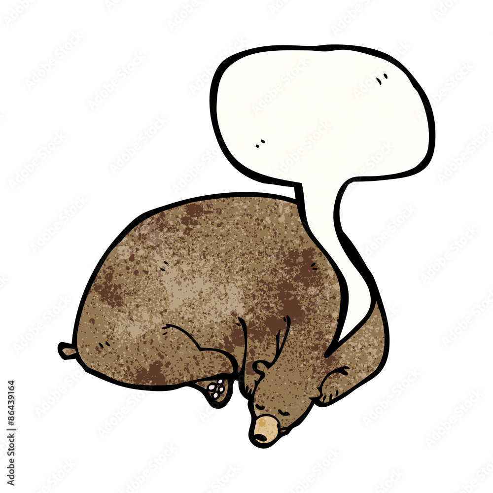 cartoon hibernating bear Stock Vector | Adobe Stock