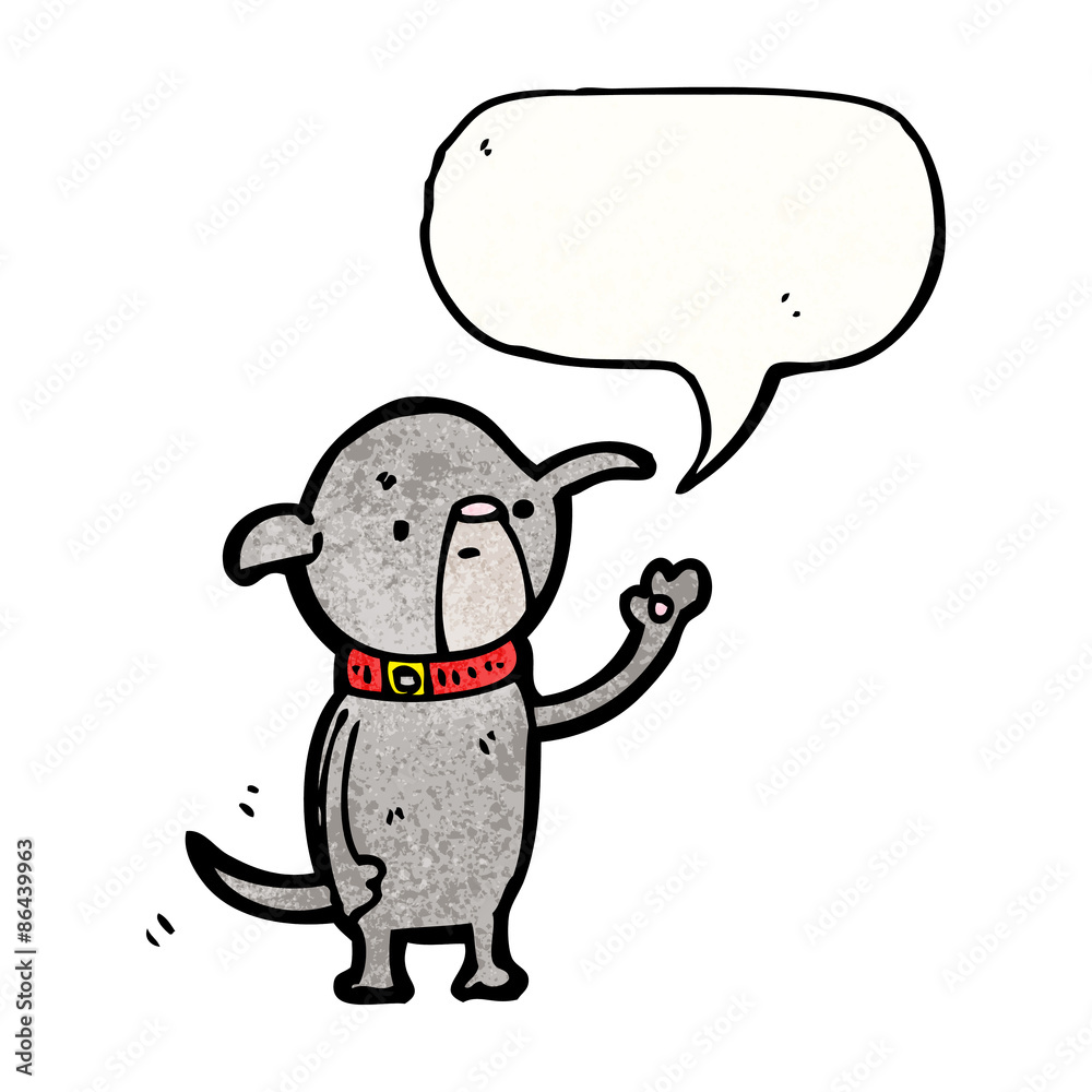 cartoon little dog waving cartoon little dog waving
