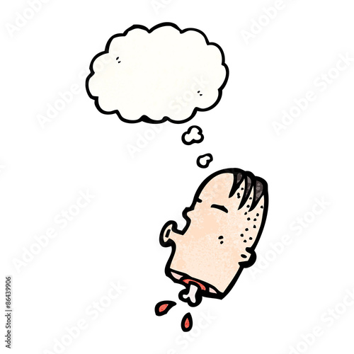 gross severed head cartoon