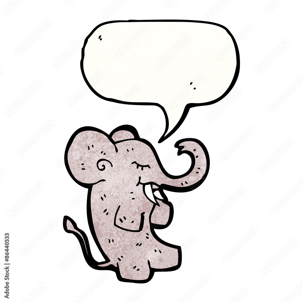 cartoon elephant with speech bubble cartoon elephant with speech bubble