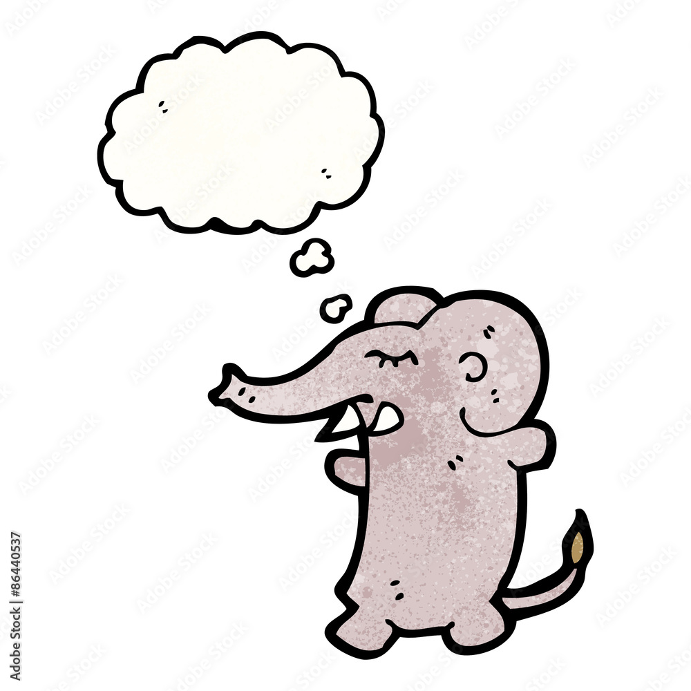 cartoon elephant with thought bubble cartoon elephant with thought bubble