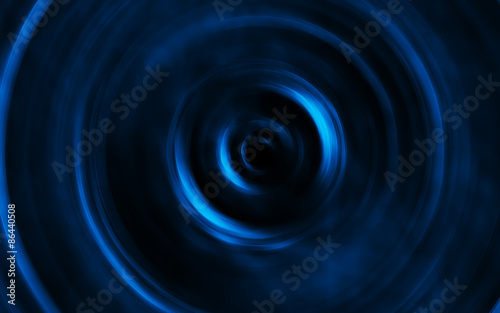 Swirl of blue on a black background.