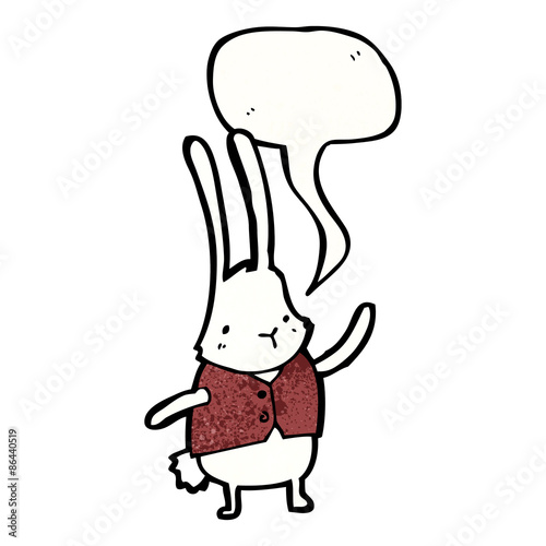 cartoon rabbit in waistcoat
