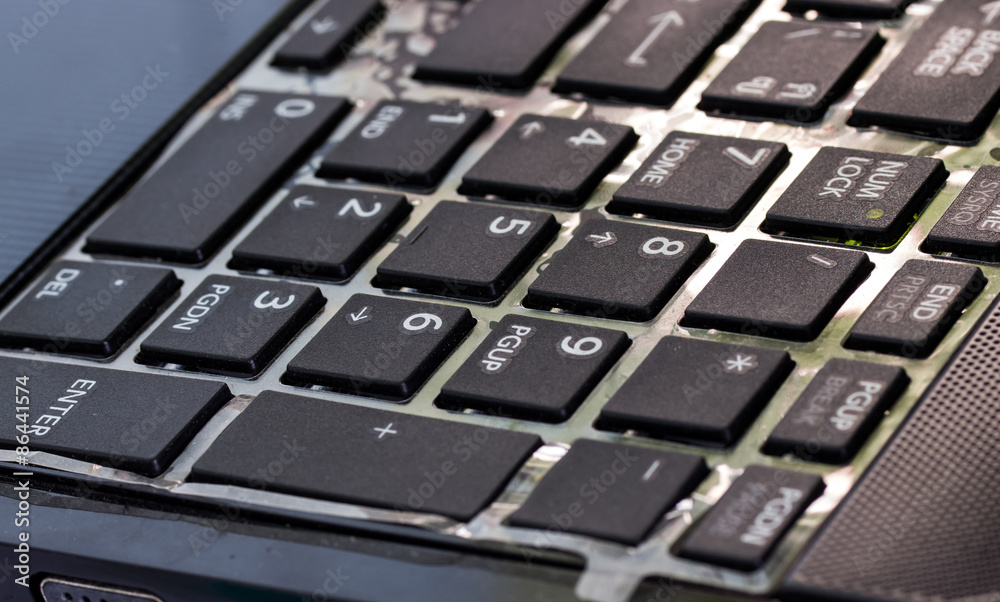 Keyboard of laptop closeup Keyboard of laptop closeup