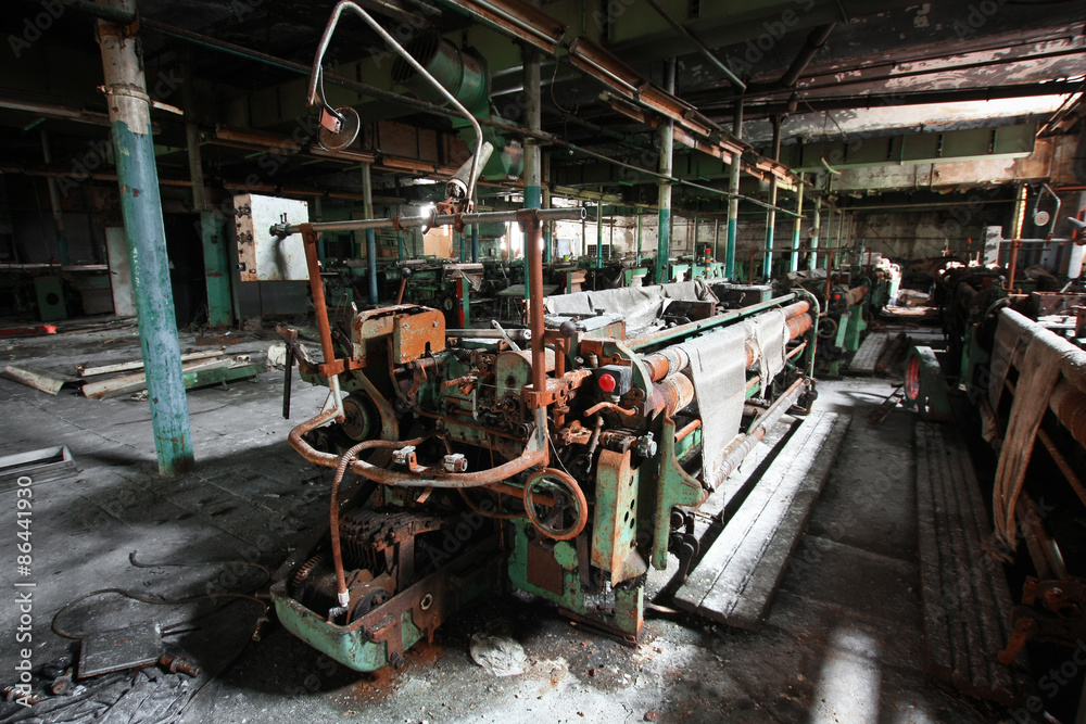 Machine on the abandoned factory