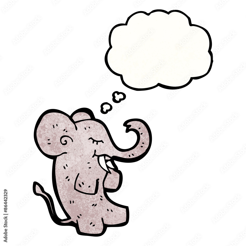 cartoon elephant with thought bubble cartoon elephant with thought bubble