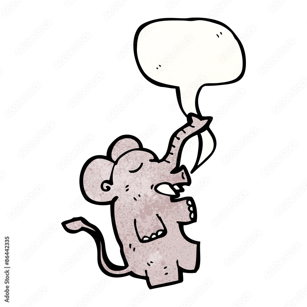 cartoon elephant with speech bubble cartoon elephant with speech bubble