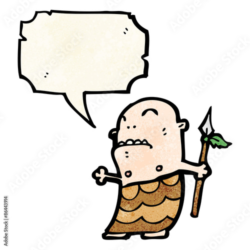 cartoon tribal man