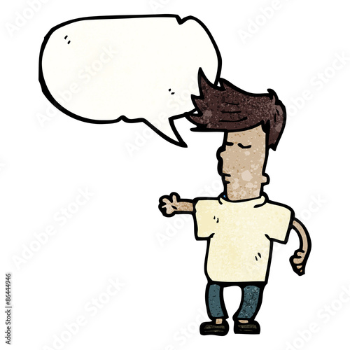cartoon talking cool guy