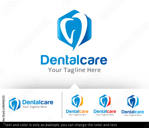 Dental Care Clinic Logo Design Template 