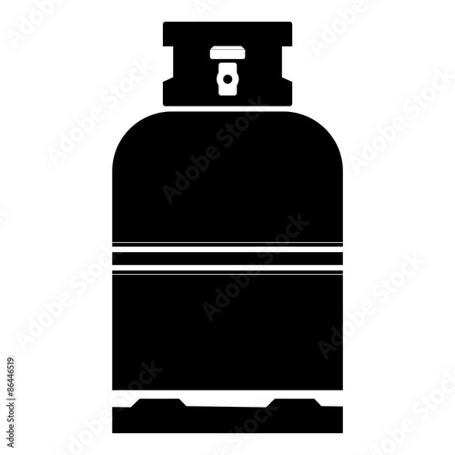 Gas Bottle Icon Black