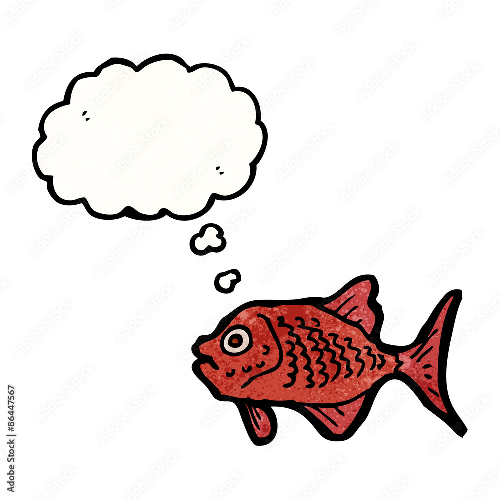 Obraz premium cartoon red fish