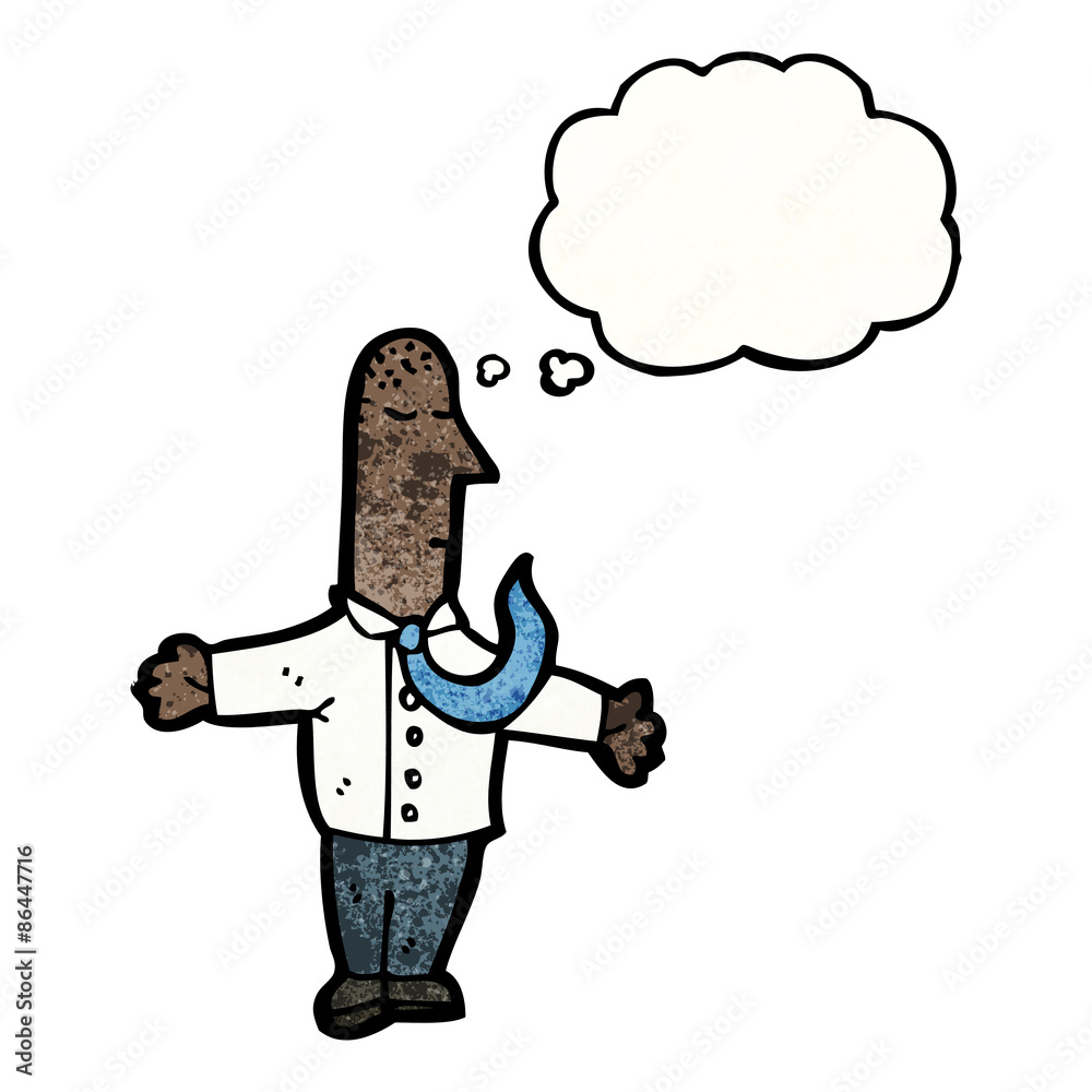 Fototapeta premium cartoon man with idea