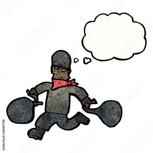 cartoon bank robber