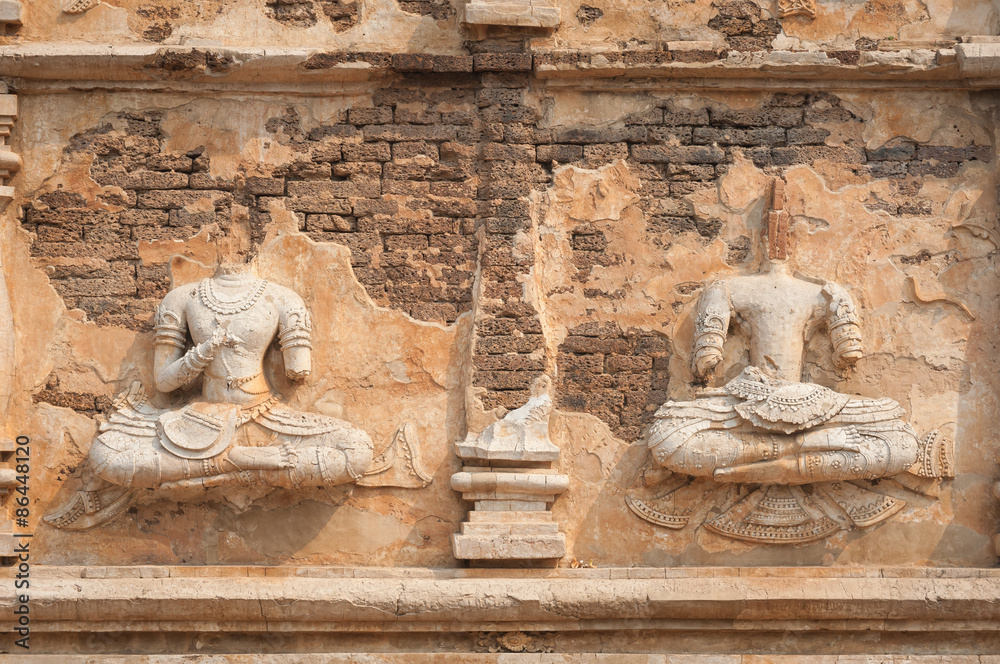 Headless Buddha statues at Wat Jet Yod, Chiang Mai, Thailand