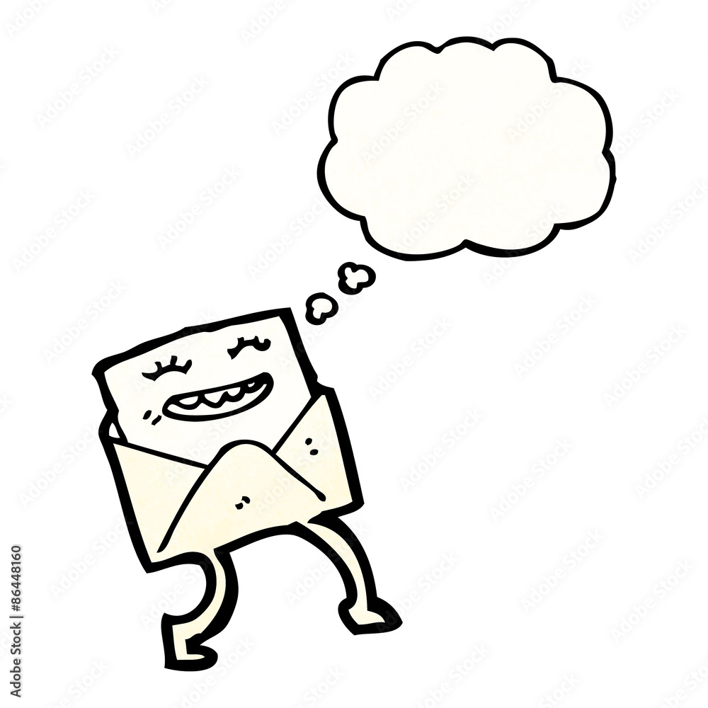 Fototapeta premium envelope cartoon character